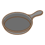 スキレットのフリーイラスト Clip art of skillet