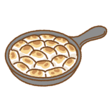スキレットスモアのフリーイラスト Clip art of skillet-smore
