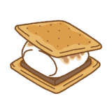 スモアのフリーイラスト Clip art of s'more