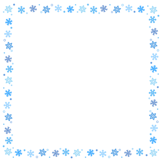 雪の結晶の正方形フレーム素材