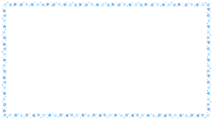 雪の結晶の映像フレーム素材のフリーイラスト Clip art of snowflake video frame