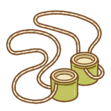 竹ぽっくりのフリーイラスト Clip art of take-pokkuri