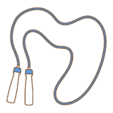 縄跳びの跳び縄のフリーイラスト Clip art of skipping rope