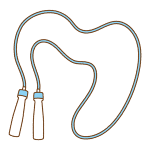 縄跳びの跳び縄のフリーイラスト Clip art of skipping rope