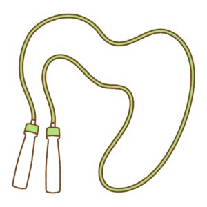 縄跳びの跳び縄のフリーイラスト Clip art of skipping rope