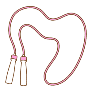縄跳びの跳び縄のフリーイラスト Clip art of skipping rope