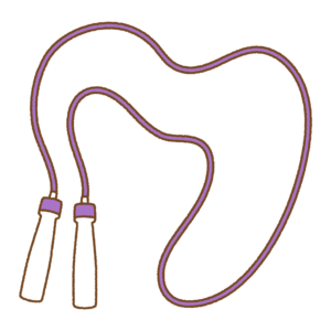 縄跳びの跳び縄のフリーイラスト Clip art of skipping rope