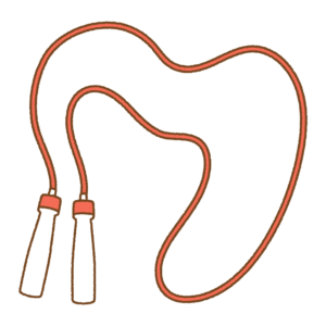 縄跳びの跳び縄のフリーイラスト Clip art of skipping rope