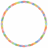 輪飾りの丸フレーム素材のフリーイラスト Clip art of wakazari circle frame