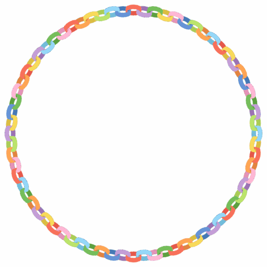 輪飾りの丸フレーム素材