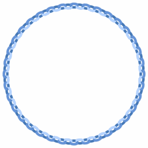 輪飾りの丸フレーム素材のフリーイラスト Clip art of wakazari circle frame