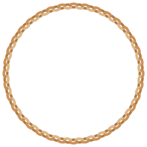 輪飾りの丸フレーム素材のフリーイラスト Clip art of wakazari circle frame