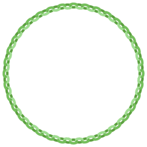 輪飾りの丸フレーム素材のフリーイラスト Clip art of wakazari circle frame