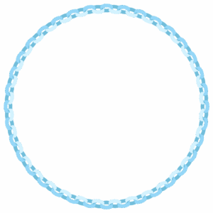 輪飾りの丸フレーム素材のフリーイラスト Clip art of wakazari circle frame