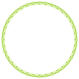 輪飾りの丸フレーム素材のフリーイラスト Clip art of wakazari circle frame