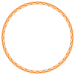 輪飾りの丸フレーム素材のフリーイラスト Clip art of wakazari circle frame