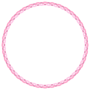 輪飾りの丸フレーム素材のフリーイラスト Clip art of wakazari circle frame