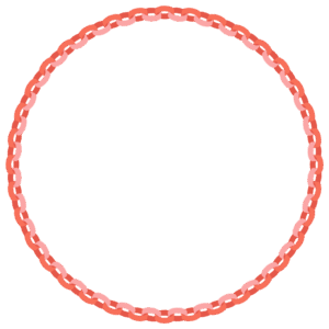 輪飾りの丸フレーム素材のフリーイラスト Clip art of wakazari circle frame