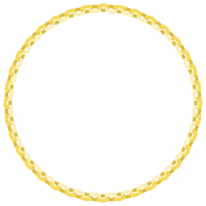 輪飾りの丸フレーム素材のフリーイラスト Clip art of wakazari circle frame