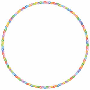 輪飾りの丸フレーム素材のフリーイラスト Clip art of wakazari circle frame