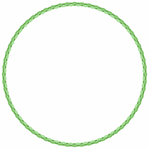 輪飾りの丸フレーム素材のフリーイラスト Clip art of wakazari circle frame