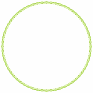 輪飾りの丸フレーム素材のフリーイラスト Clip art of wakazari circle frame