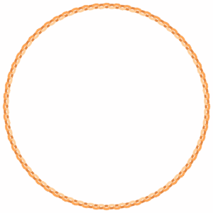 輪飾りの丸フレーム素材のフリーイラスト Clip art of wakazari circle frame