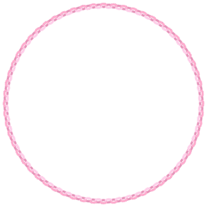 輪飾りの丸フレーム素材のフリーイラスト Clip art of wakazari circle frame