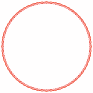 輪飾りの丸フレーム素材のフリーイラスト Clip art of wakazari circle frame