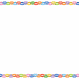 輪飾りのフレーム素材のフリーイラスト Clip art of wakazari paper frame