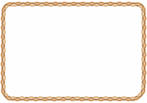 輪飾りのフレーム素材のフリーイラスト Clip art of wakazari paper frame