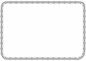 輪飾りのフレーム素材のフリーイラスト Clip art of wakazari paper frame