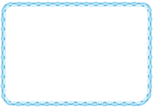 輪飾りのフレーム素材のフリーイラスト Clip art of wakazari paper frame