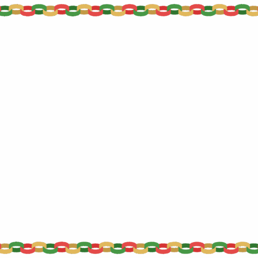 クリスマスカラーの輪飾りのフレーム素材