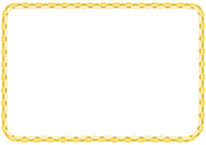 輪飾りのフレーム素材のフリーイラスト Clip art of wakazari paper frame