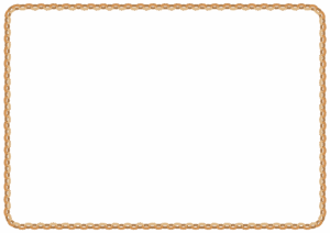 輪飾りのフレーム素材のフリーイラスト Clip art of wakazari paper frame