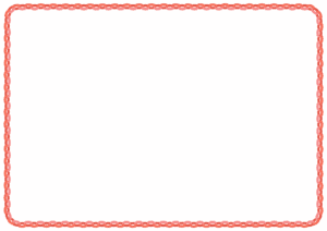 輪飾りのフレーム素材のフリーイラスト Clip art of wakazari paper frame