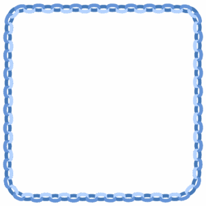 輪飾りの正方形フレーム素材のフリーイラスト Clip art of wakazari square frame