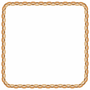 輪飾りの正方形フレーム素材のフリーイラスト Clip art of wakazari square frame