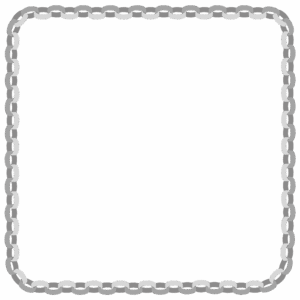 輪飾りの正方形フレーム素材のフリーイラスト Clip art of wakazari square frame