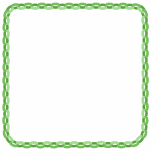 輪飾りの正方形フレーム素材のフリーイラスト Clip art of wakazari square frame