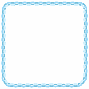 輪飾りの正方形フレーム素材のフリーイラスト Clip art of wakazari square frame