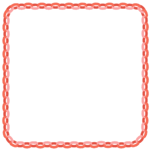 輪飾りの正方形フレーム素材のフリーイラスト Clip art of wakazari square frame