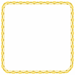 輪飾りの正方形フレーム素材のフリーイラスト Clip art of wakazari square frame