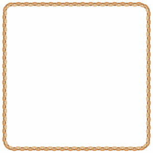 輪飾りの正方形フレーム素材のフリーイラスト Clip art of wakazari square frame