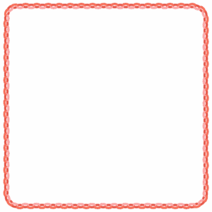 輪飾りの正方形フレーム素材のフリーイラスト Clip art of wakazari square frame