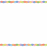 輪飾りの映像フレーム素材のフリーイラスト Clip art of wakazari video frame