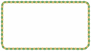 クリスマスカラーの輪飾りの映像フレーム素材のフリーイラスト Clip art of christmas wakazari video frame