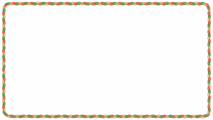 クリスマスカラーの輪飾りの映像フレーム素材のフリーイラスト Clip art of christmas wakazari video frame