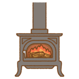 薪ストーブのイラスト